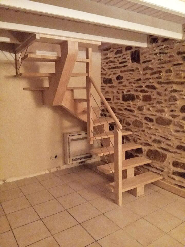 Fabrication et pose d'escaliers sur-mesure Plouénan Finistère