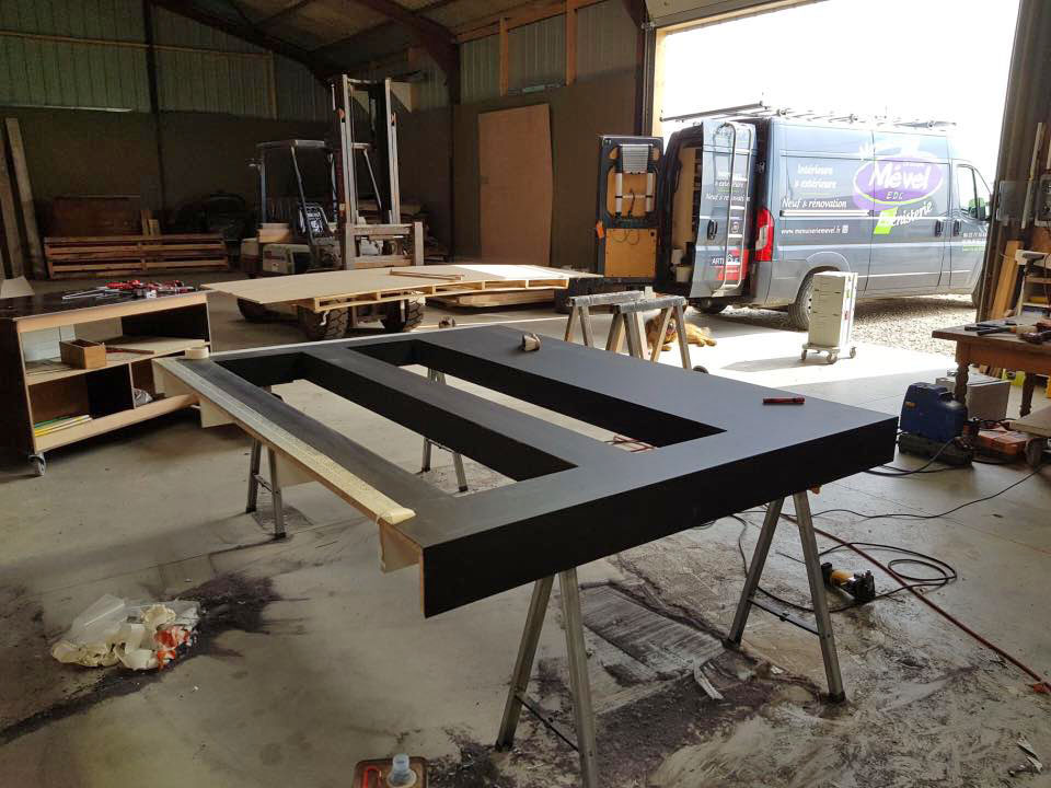 Fabrication en atelier de mobilier par DY Menuiserie Morlaix Finistère